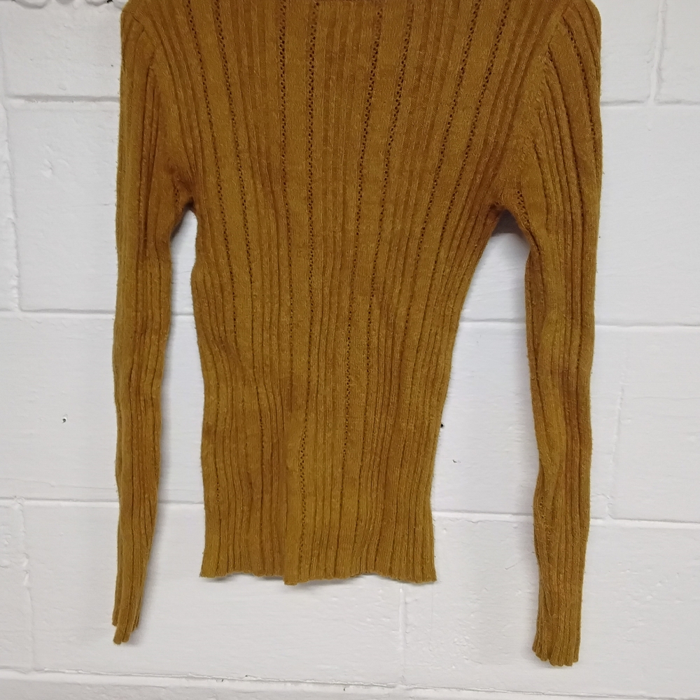 Mustard Yellow Ribbed Sweater - Picture 2 of 5
